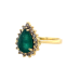 18ct Yellow Gold Emerald & Diamond Ring