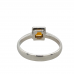 18ct White Gold Citrine & Diamond Ring