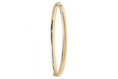 9ct Yellow Gold Hollow Hinged Bangle