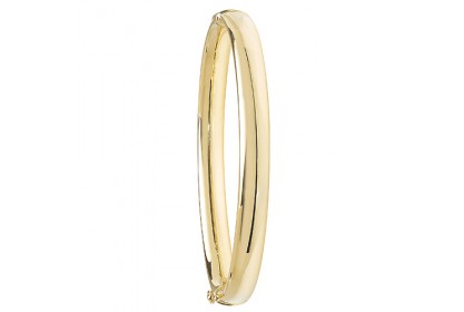 9ct Yellow Gold Hollow Hinged Bangle