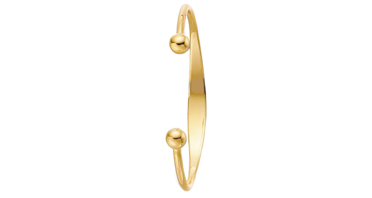 9ct Yellow Gold Babies' Torque ID Bangle