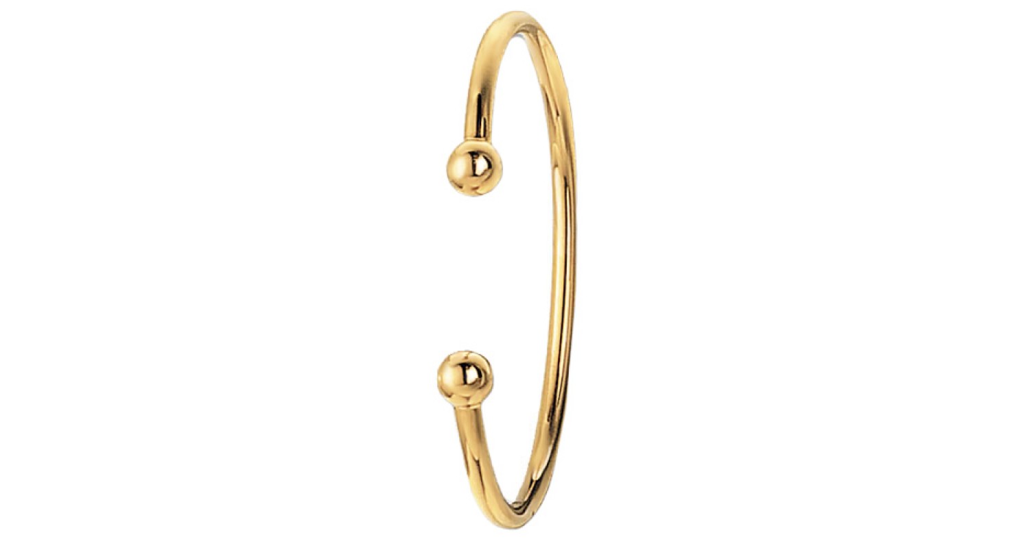 9ct Yellow Gold Babies' Torque ID Bangle