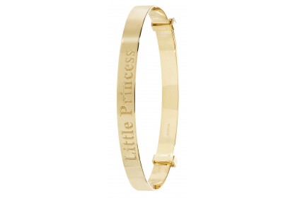 9ct Yellow Gold Babies' 4mm Expandable Little Princess Bangle