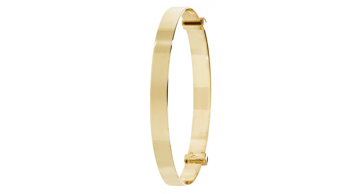 9ct Yellow Gold Babies' 4mm Expandable Plain Bangle