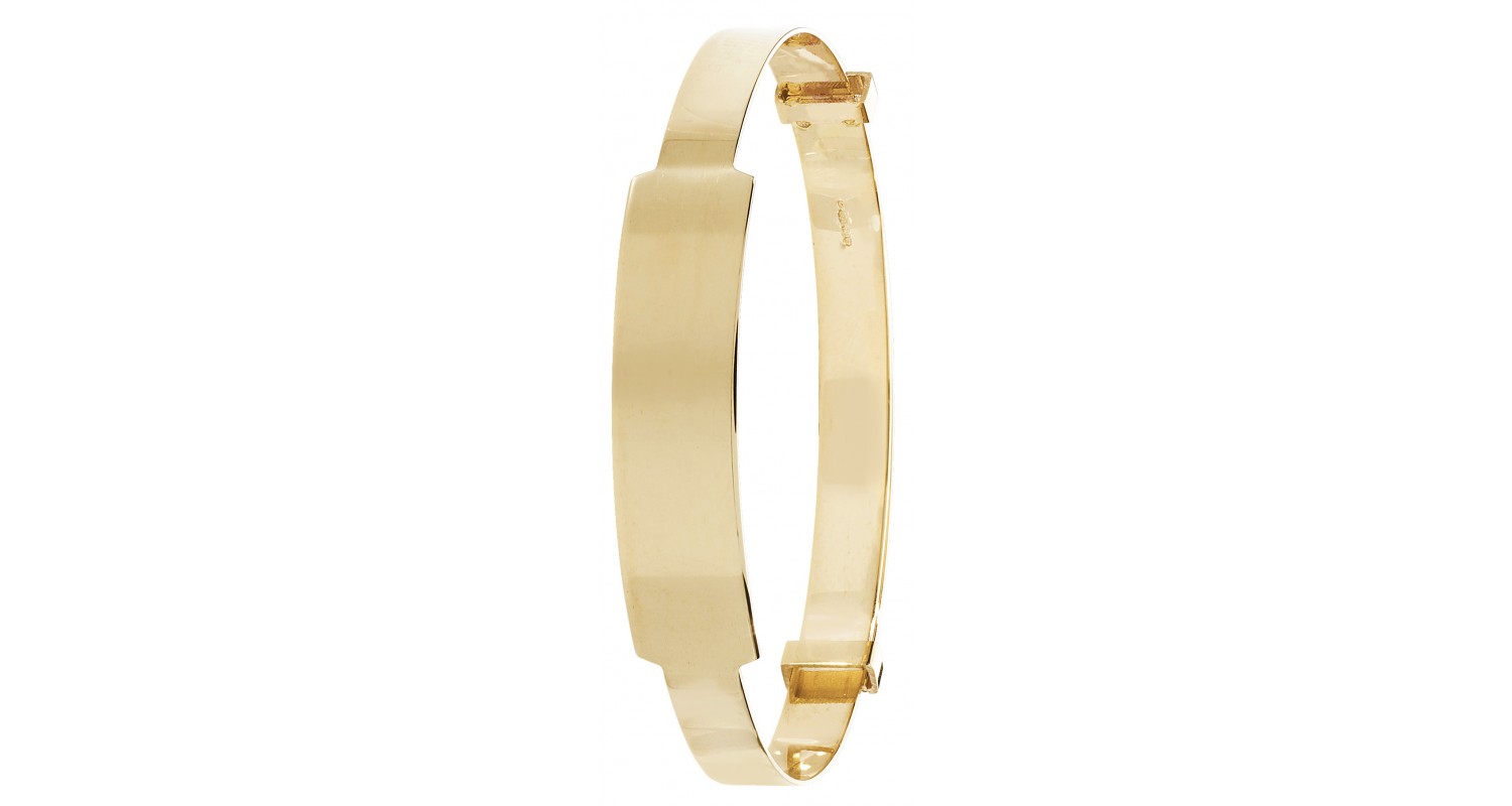 9ct Yellow Gold Babies' 4mm Expandable Plain Bangle