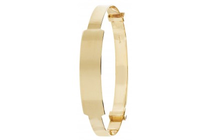 9ct Yellow Gold Babies' 4mm Expandable Plain Bangle