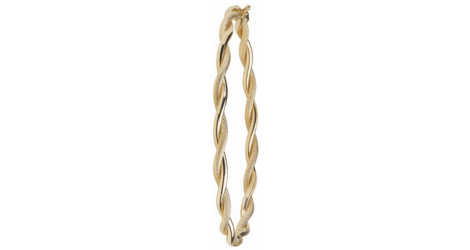 9ct Yellow Gold Twist Bangle