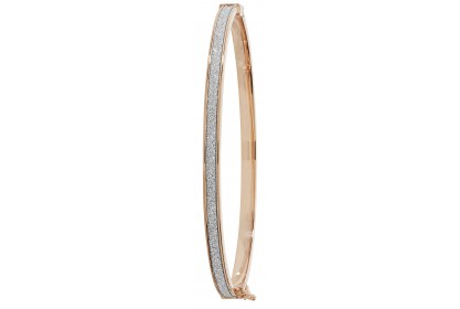 9ct Rose Gold Stardust Effect Bangle