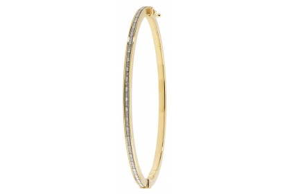 9ct Yellow Gold Stardust Effect Bangle