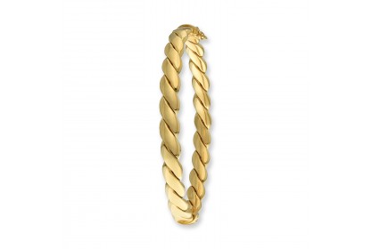 9ct Yellow Gold Ladies' Twisted Bangle