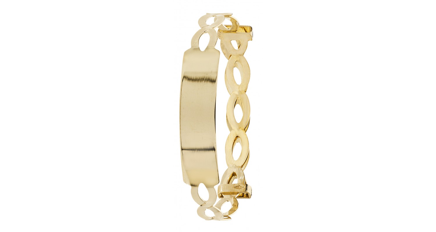 9ct Yellow Gold Expandable ID Babies' Bangle