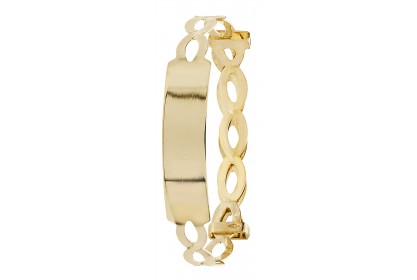 9ct Yellow Gold Expandable ID Babies' Bangle