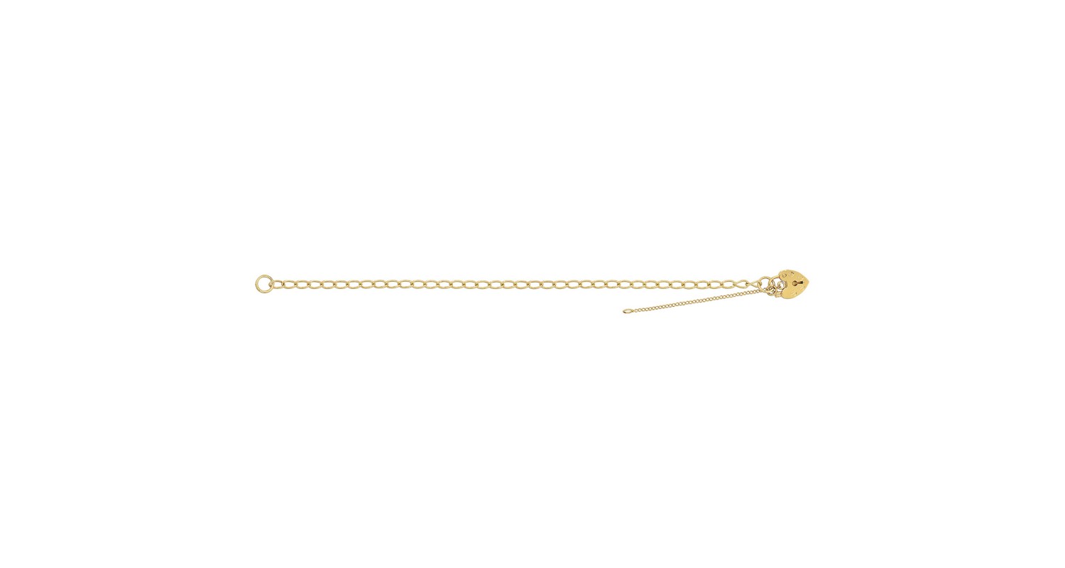 9ct Yellow Gold Ladies Classic Charm Bracelet