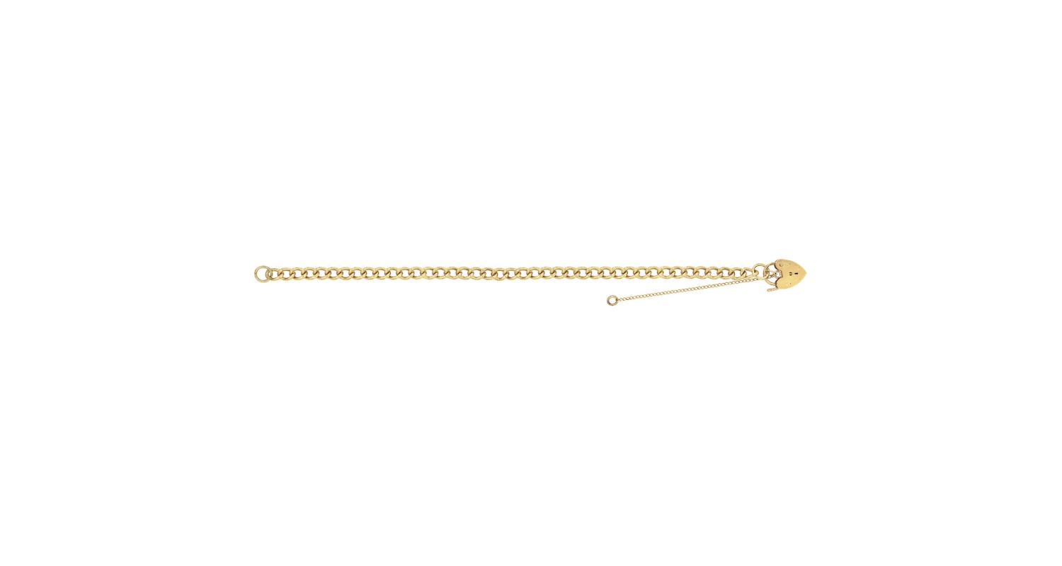 9ct Yellow Gold Ladies Classic Charm Bracelet