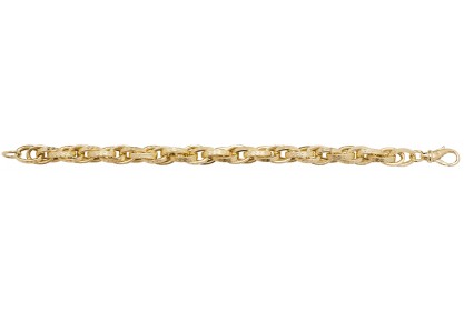 9ct Yellow Gold Ladies Prince Of Wales Link Luxury Bracelet