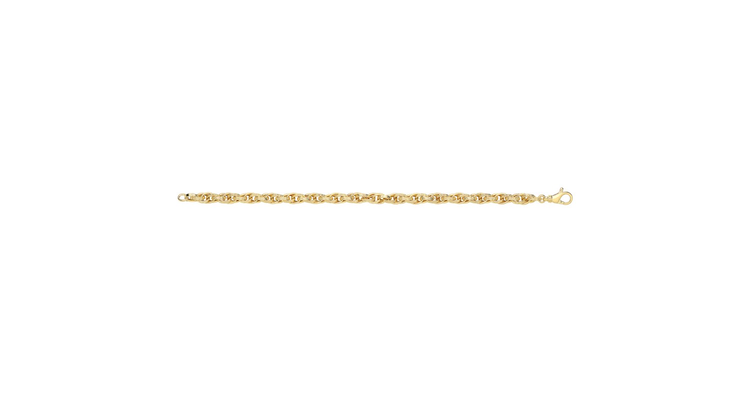 9ct Yellow Gold Ladies Prince Of Wales Link Bracelet