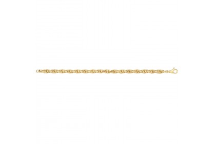 9ct Yellow Gold Ladies Prince Of Wales Link Bracelet