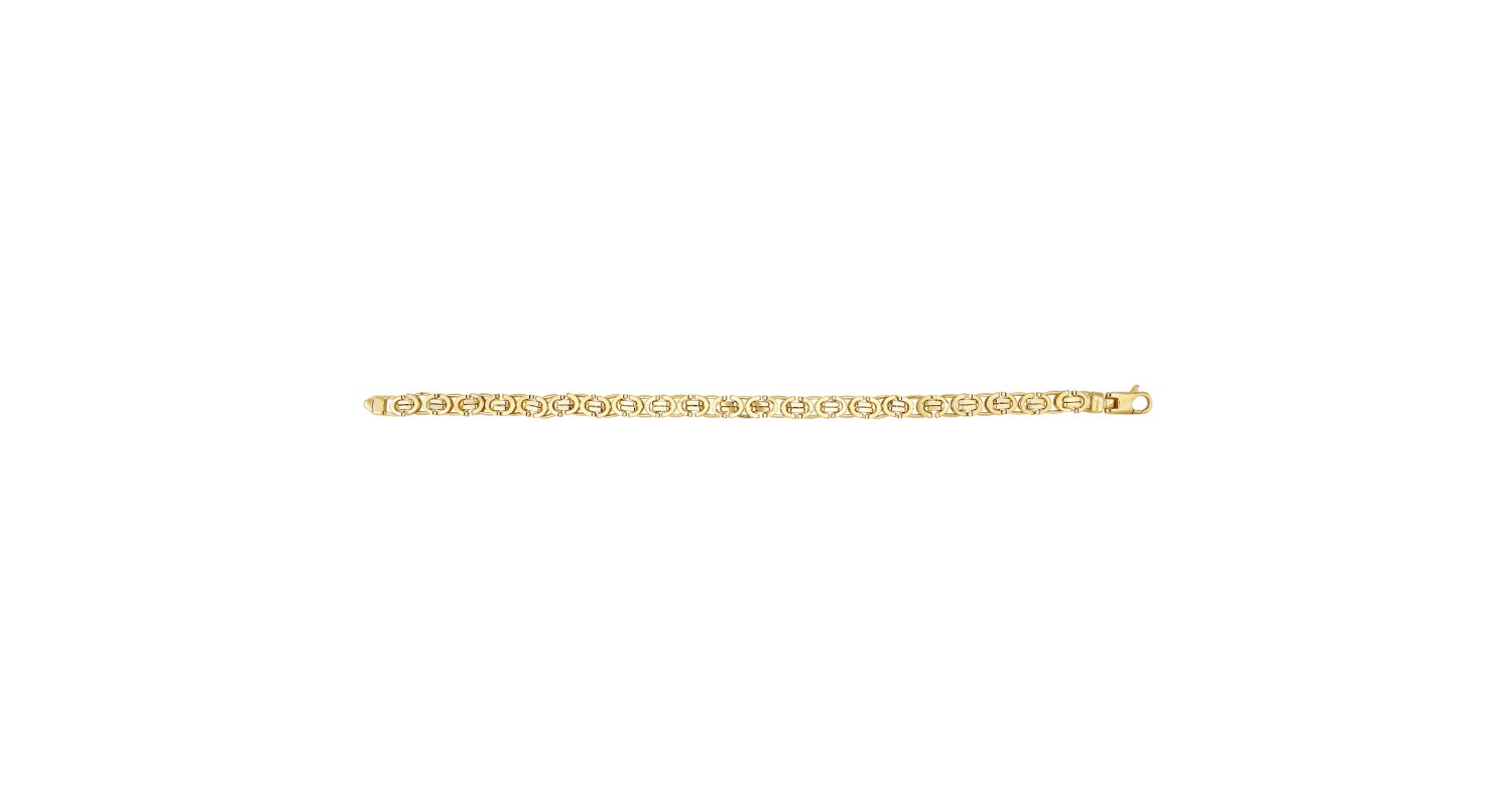 9ct Yellow Gold Ladies Luxury Byzantine Bracelet