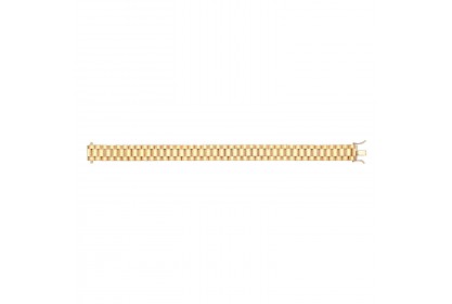 9ct Yellow Gold Mens Watch Style Bracelet