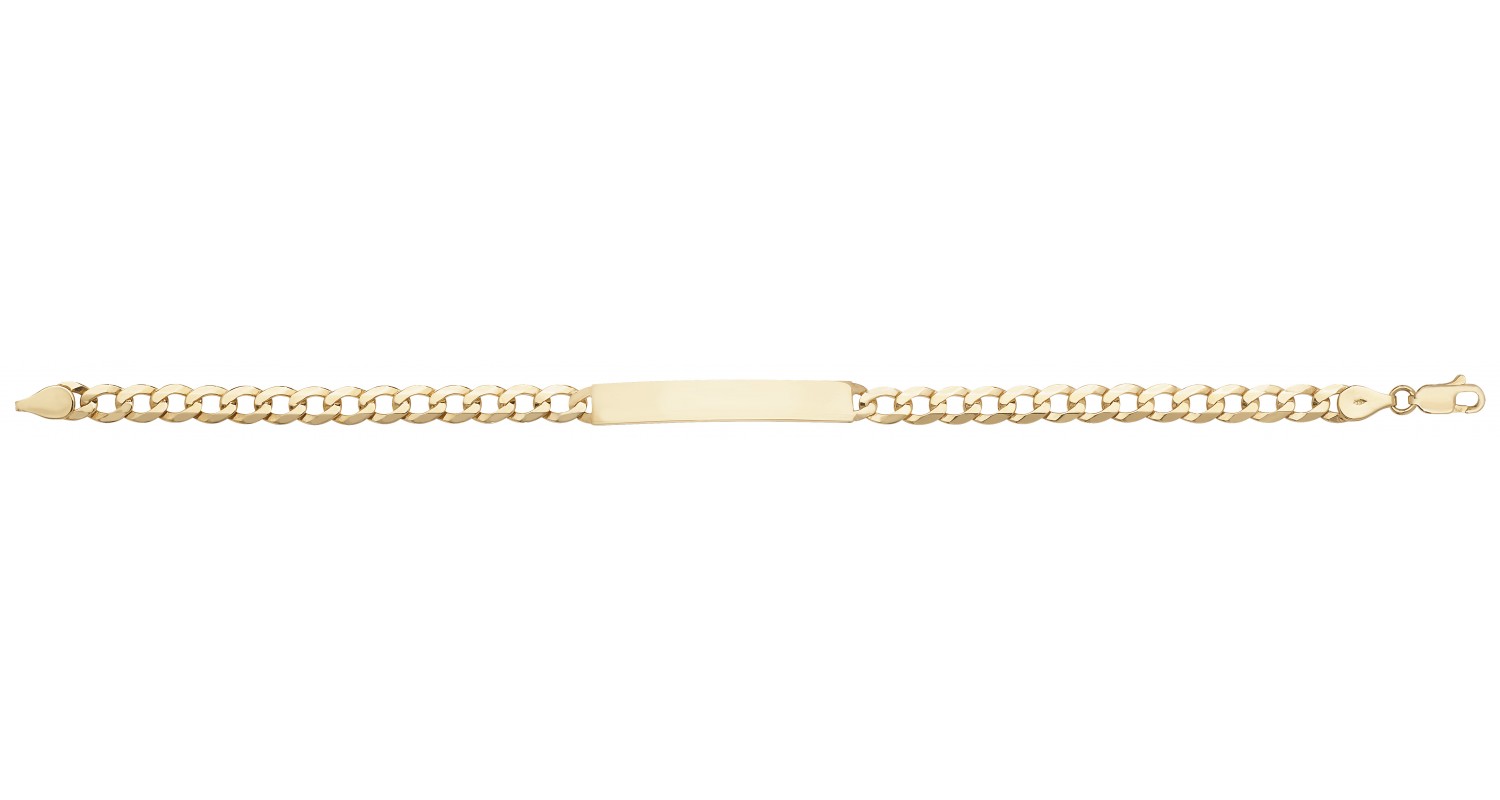 9ct Yellow Gold Mens ID Bracelet