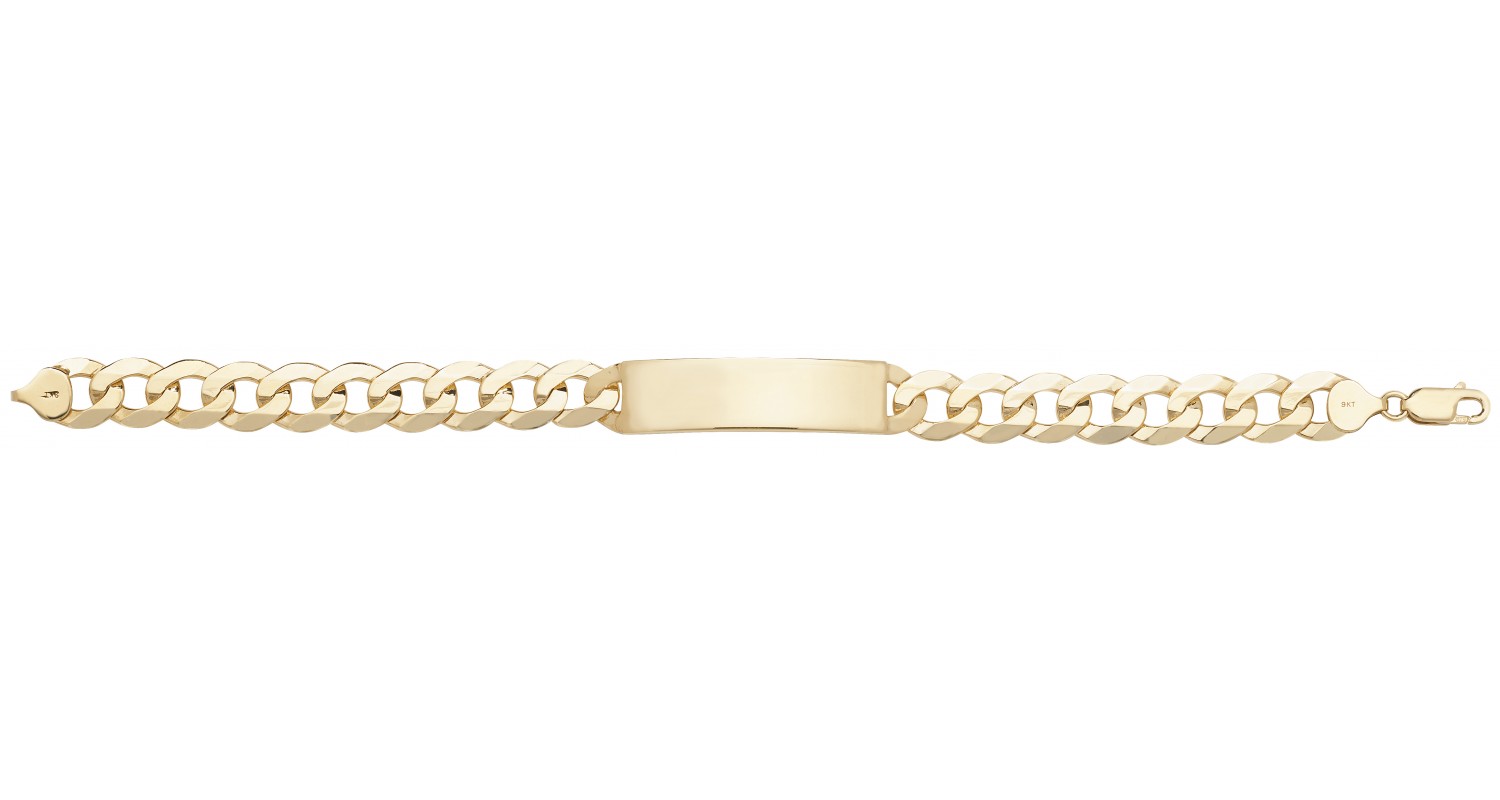 9ct Yellow Gold Mens ID Bracelet