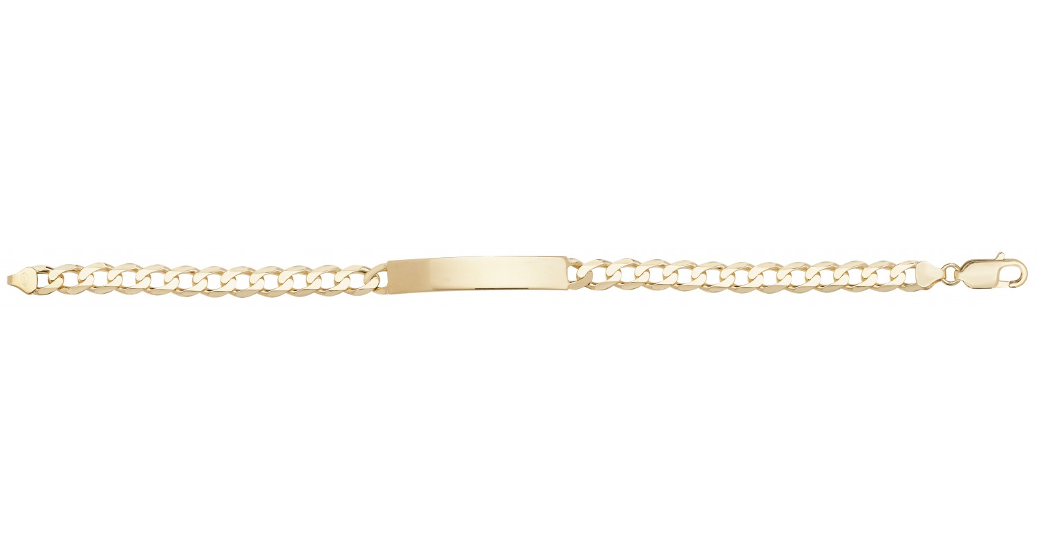 9ct Yellow Gold Mens ID Bracelet