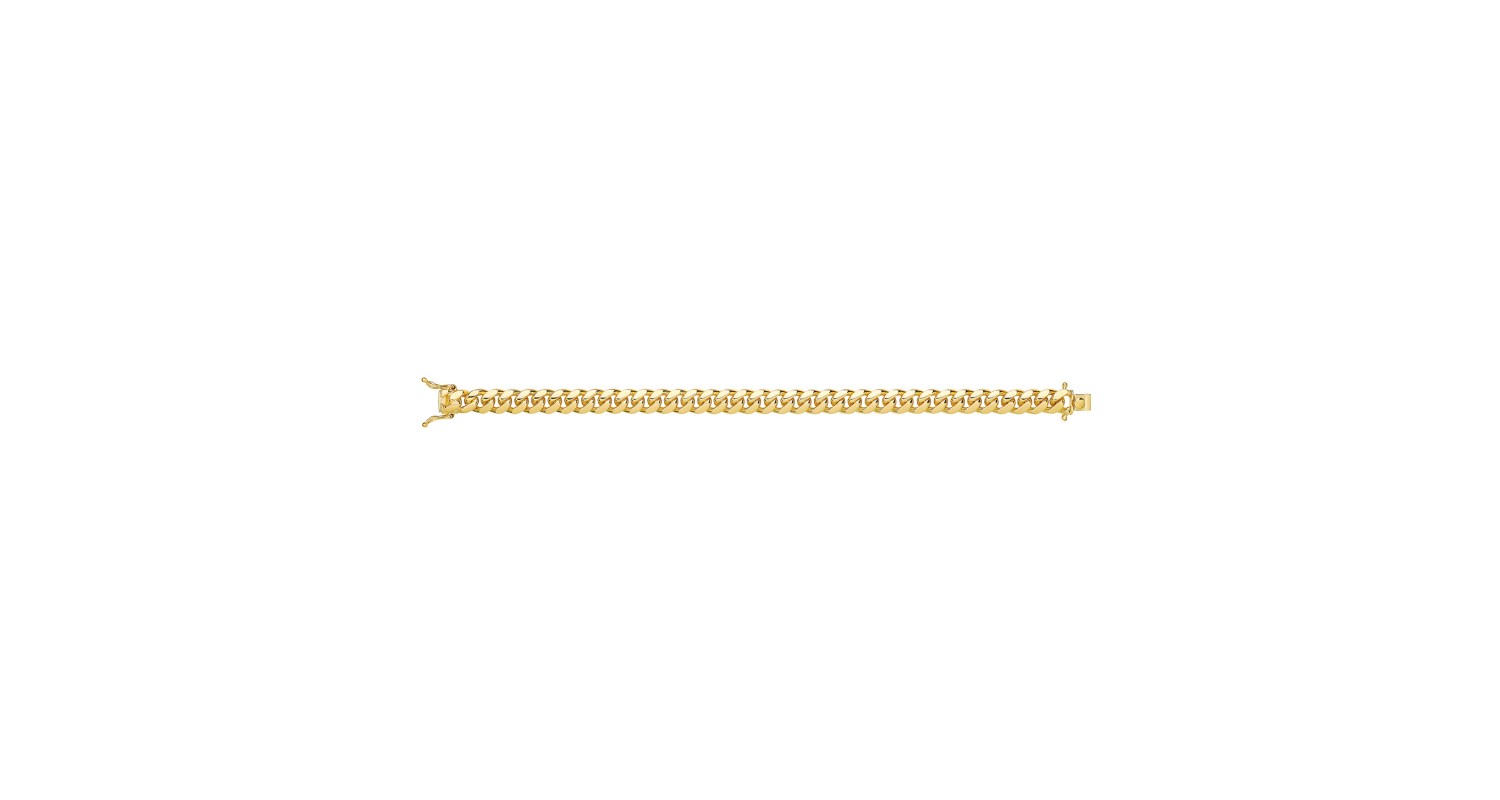 9ct Yellow Gold Mens Luxury Cuban Link Bracelet