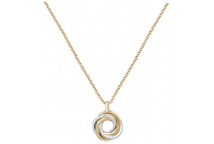 9ct Yellow And White Gold Interlocking Necklace