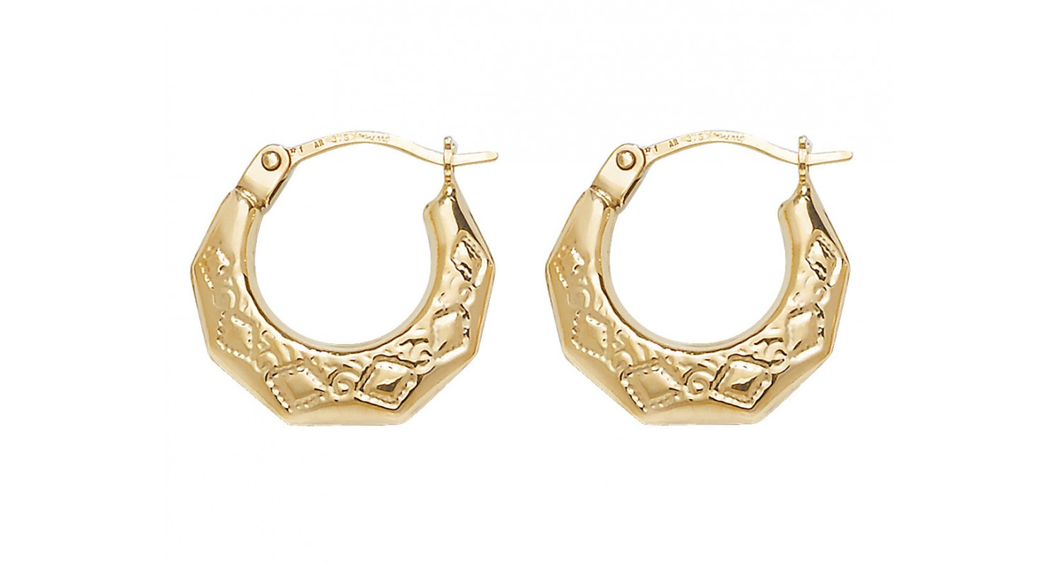 9ct Yellow Gold Babies Creole Earrings