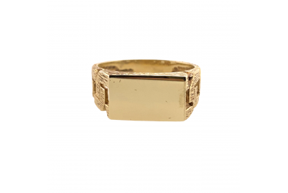 9ct Yellow Gold Curb Signet Ring