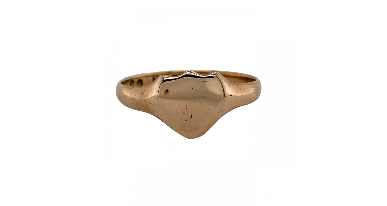 9ct Rose Gold 1905 Shield Signet Ring