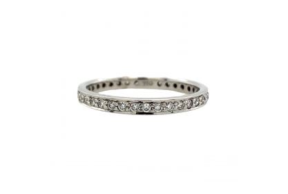 18ct White Gold 0.35ct Diamond Full Eternity Ring