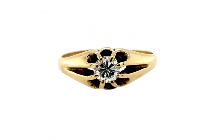 9ct Yellow Gold 0.15ct Diamond Gypsy Ring