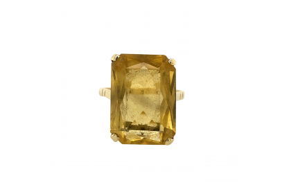 9ct Yellow Gold Citrine 1960 Ring