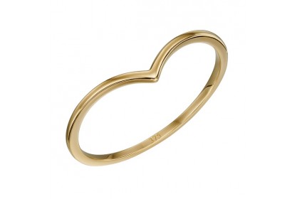 9ct Yellow Gold V Shape Ring