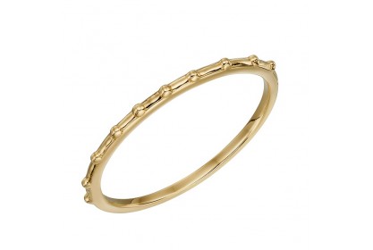 9ct Yellow Gold Stippled Edge Ring