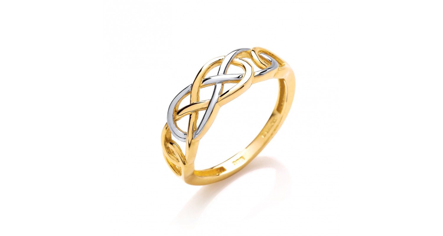 9ct Yellow/White Gold Celtic Ring