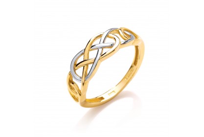 9ct Yellow/White Gold Celtic Ring