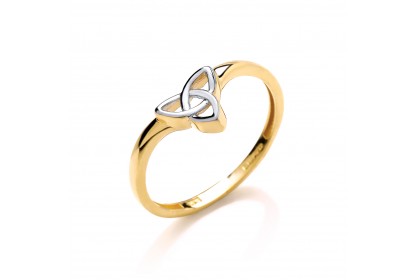 9ct Yellow/White Gold Wishbone Style Celtic Ring