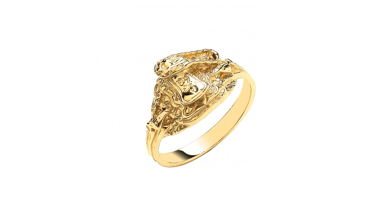 9ct Yellow Gold Saddle Baby Ring