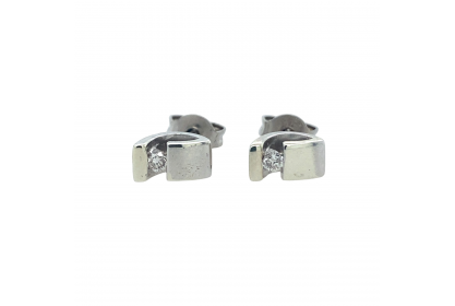 9ct White Gold Diamond Studs