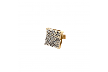 9ct Yellow Gold Diamond Single Stud