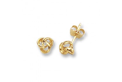 9ct Yellow Gold Knot Studs