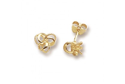 9ct Yellow Gold Knot Studs