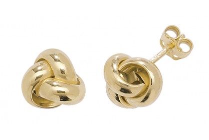 9ct Yellow Gold Knot Studs