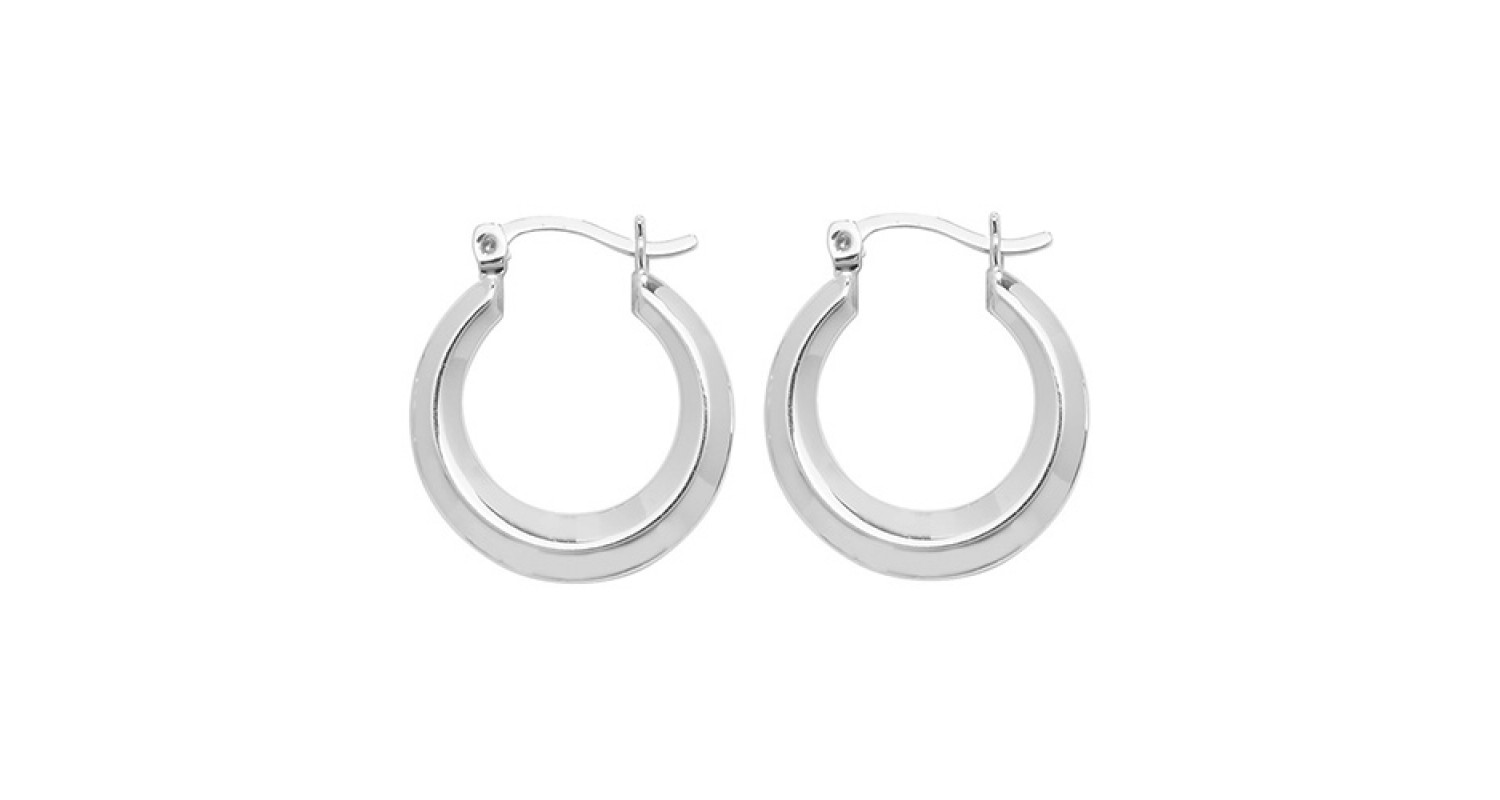 SILVER CREOLE EARRINGS