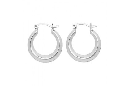 SILVER CREOLE EARRINGS