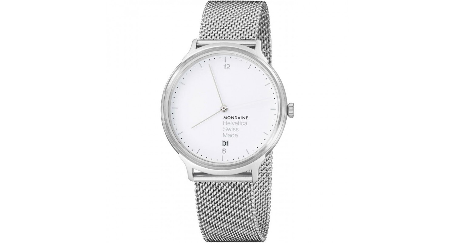 Mondaine Helvetica Mesh 38mm Watch