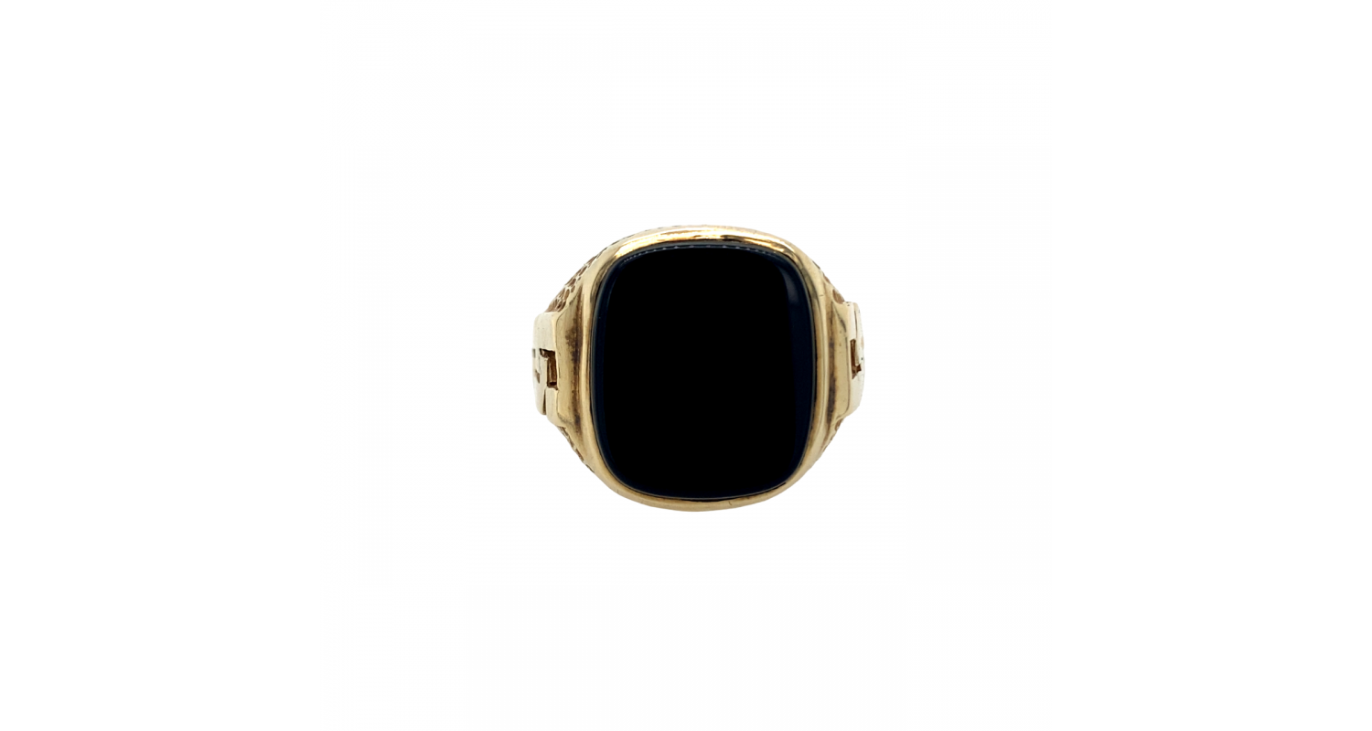 9ct Yellow Gold Onyx Signet Ring