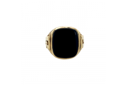 9ct Yellow Gold Onyx Signet Ring